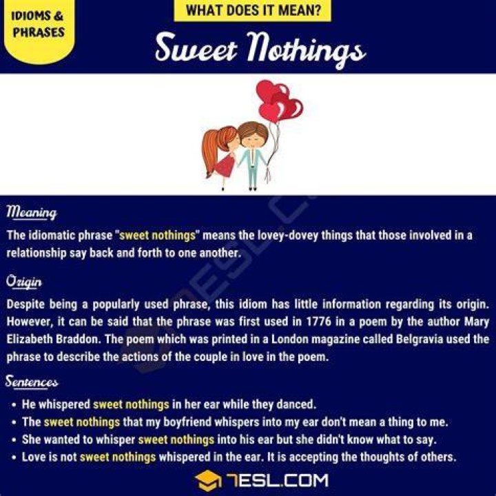 At sweet nothings meaning?