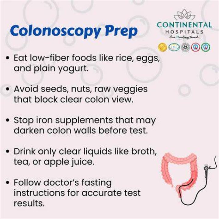 Can i eat crisps before a colonoscopy?