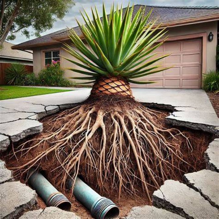 Can yucca roots damage pipes?