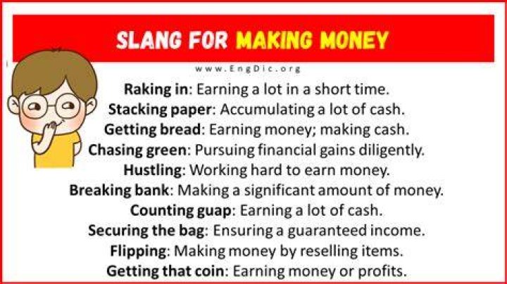 Do slang for money?