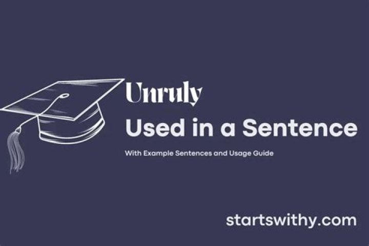 Do you use unruly in a sentence?