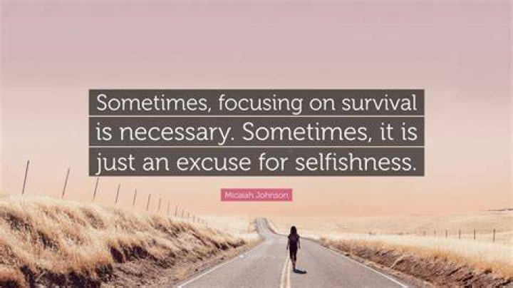 Does survival require selfishness?