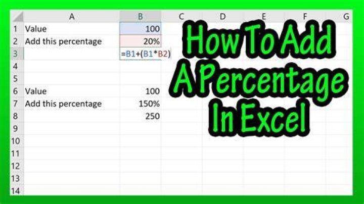 How percentage in excel?