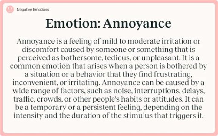 Is annoyance an emotion?