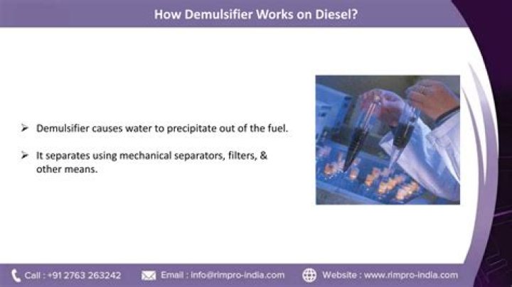 Is diesel kleen a demulsifier?
