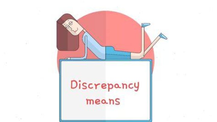 Is discrepant in a sentence?