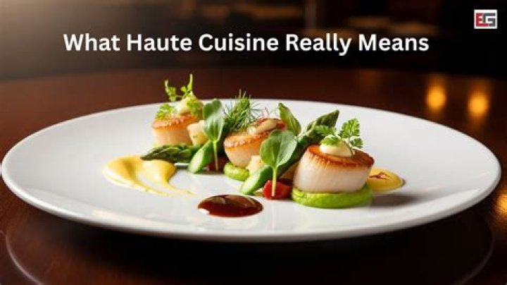 On haute cuisine definition?