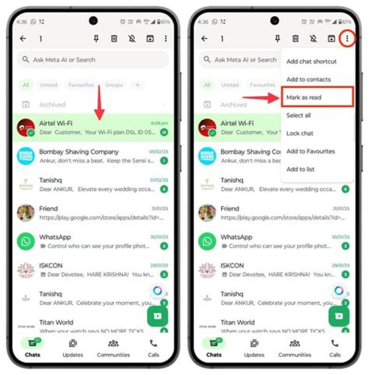 On whatsapp what does unread mean?