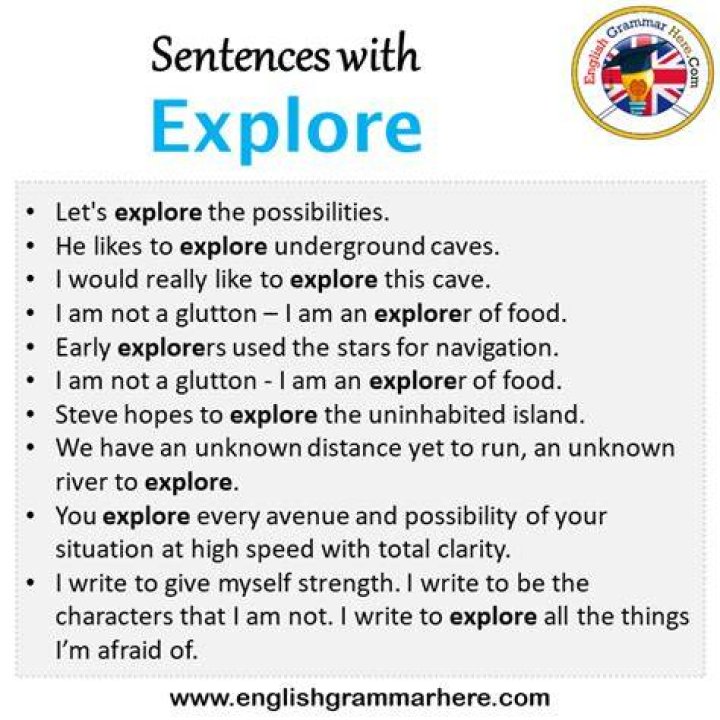 Were explore in a sentence?