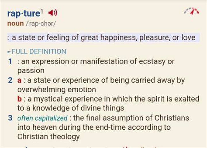 What does enrapture me mean?
