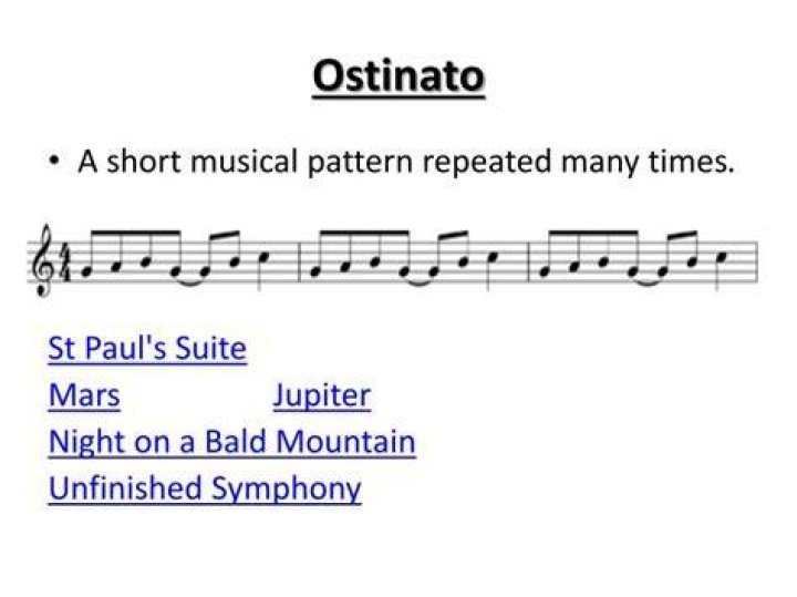What does ostinato mean?