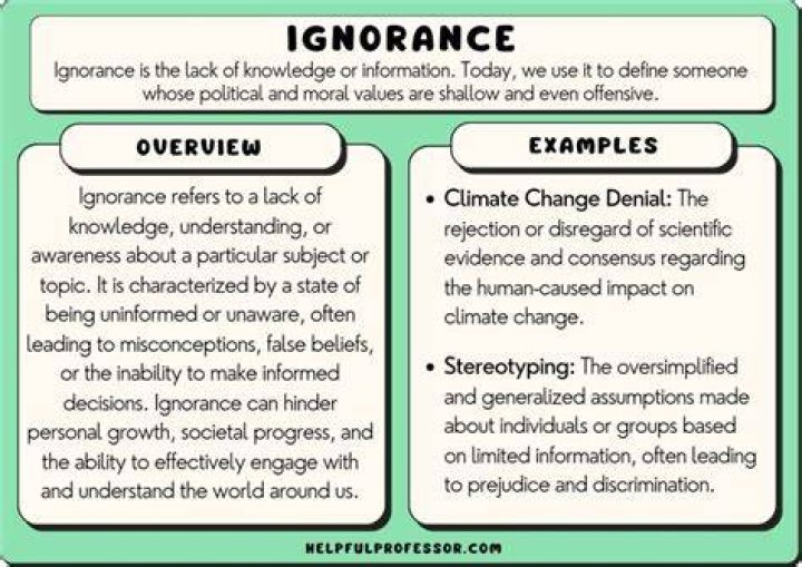 What does self-ignorant mean?