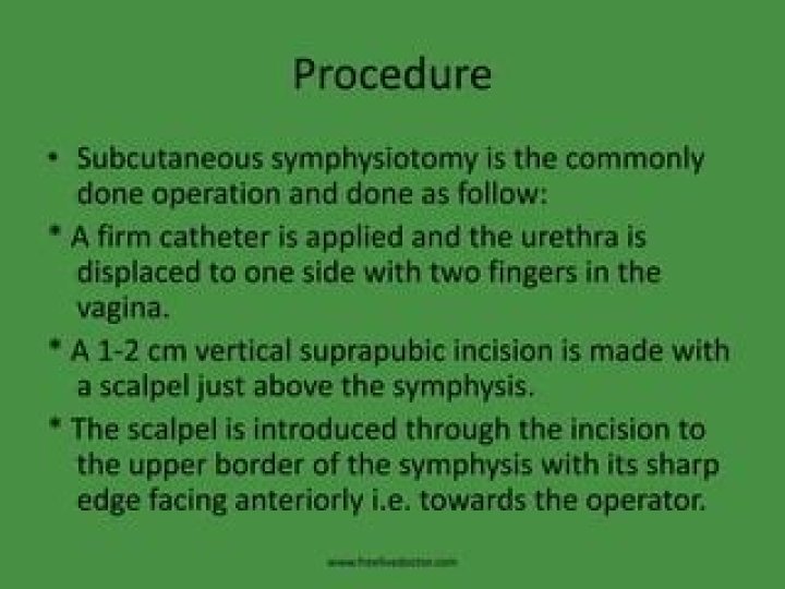 What is a symphysiotomy operation?