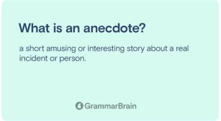 What is anecdote statistics?