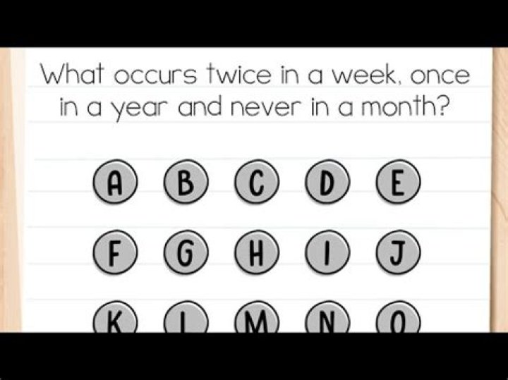 What occurs twice in a week?