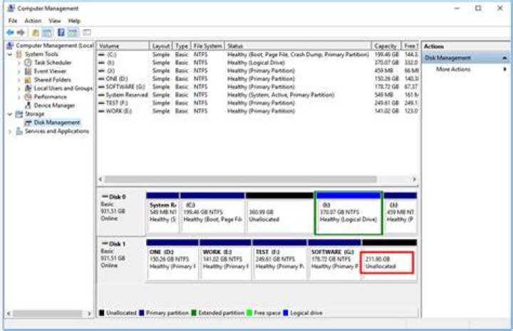 What unallocated hard drive space?