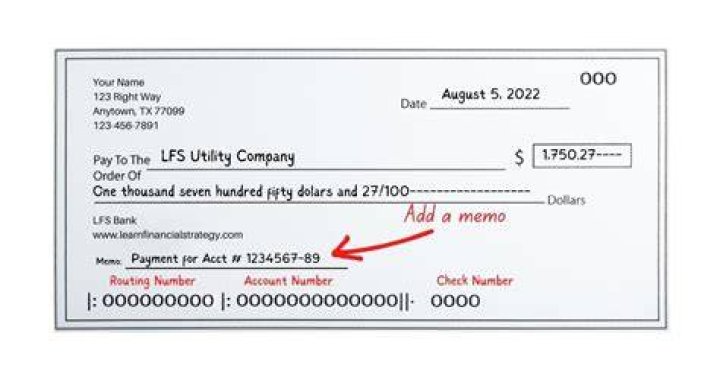Whats the memo on a check?