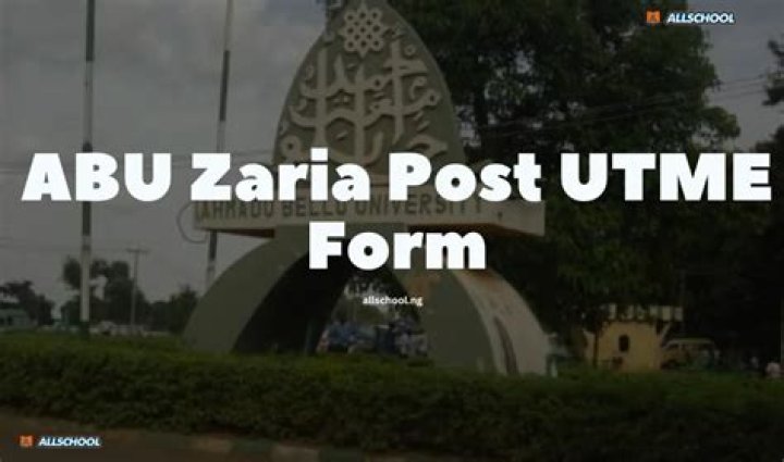 When is abu zaria post utme?