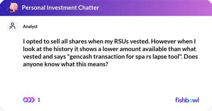 When to sell vested rsus?