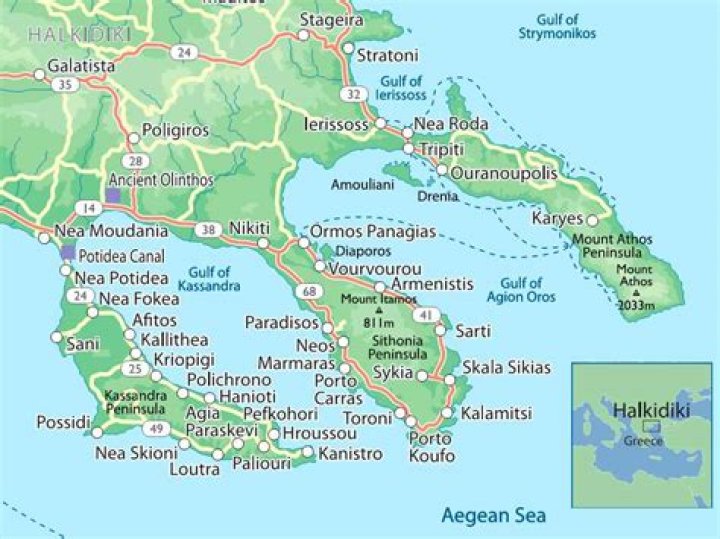 Where is the kassandra peninsula?