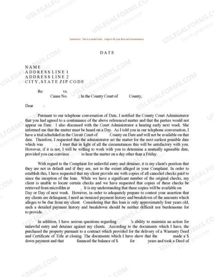 Why does a lawyer ask for a continuance?